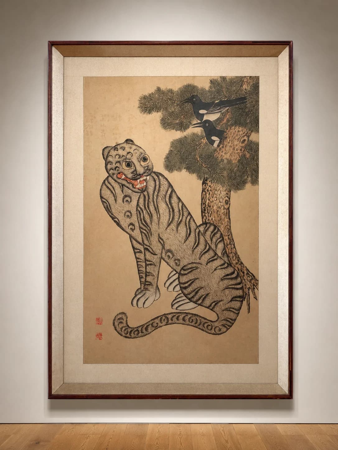 구본호 화백 호작도 (虎鵲圖)